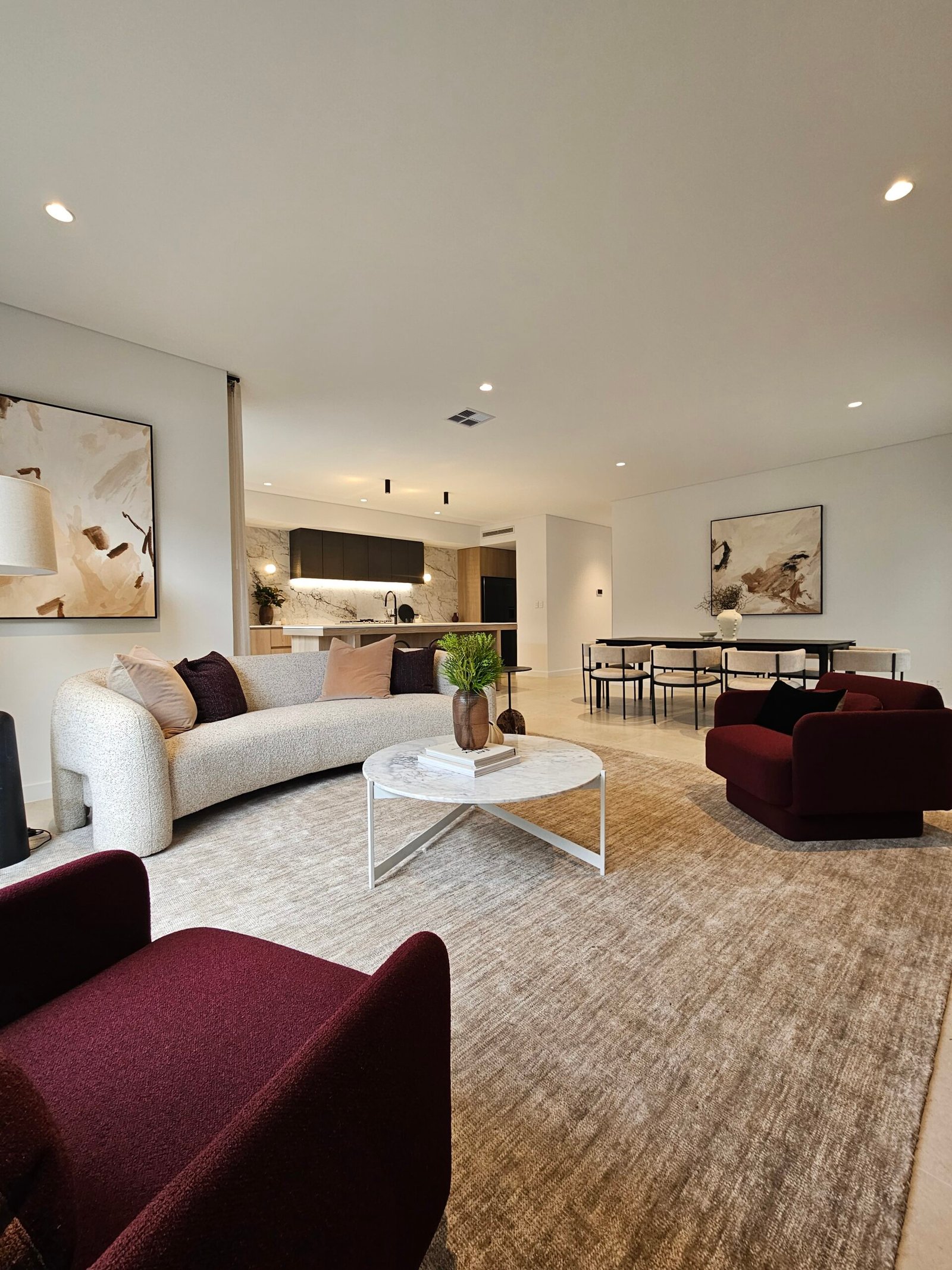 Home painting contractors completing full-home interior repaint