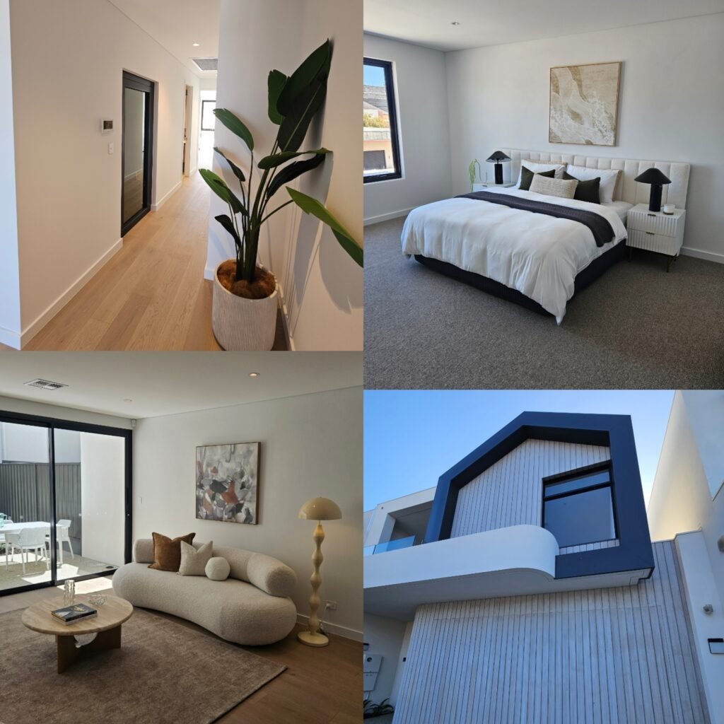 Professional interior and exterior painting on a new build home in Perth